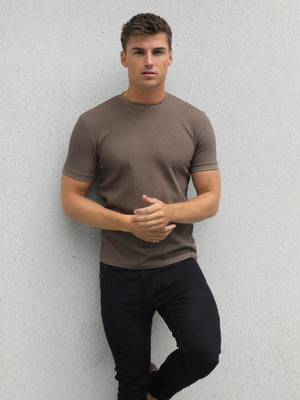 Toulon Textured T-Shirt - Brown