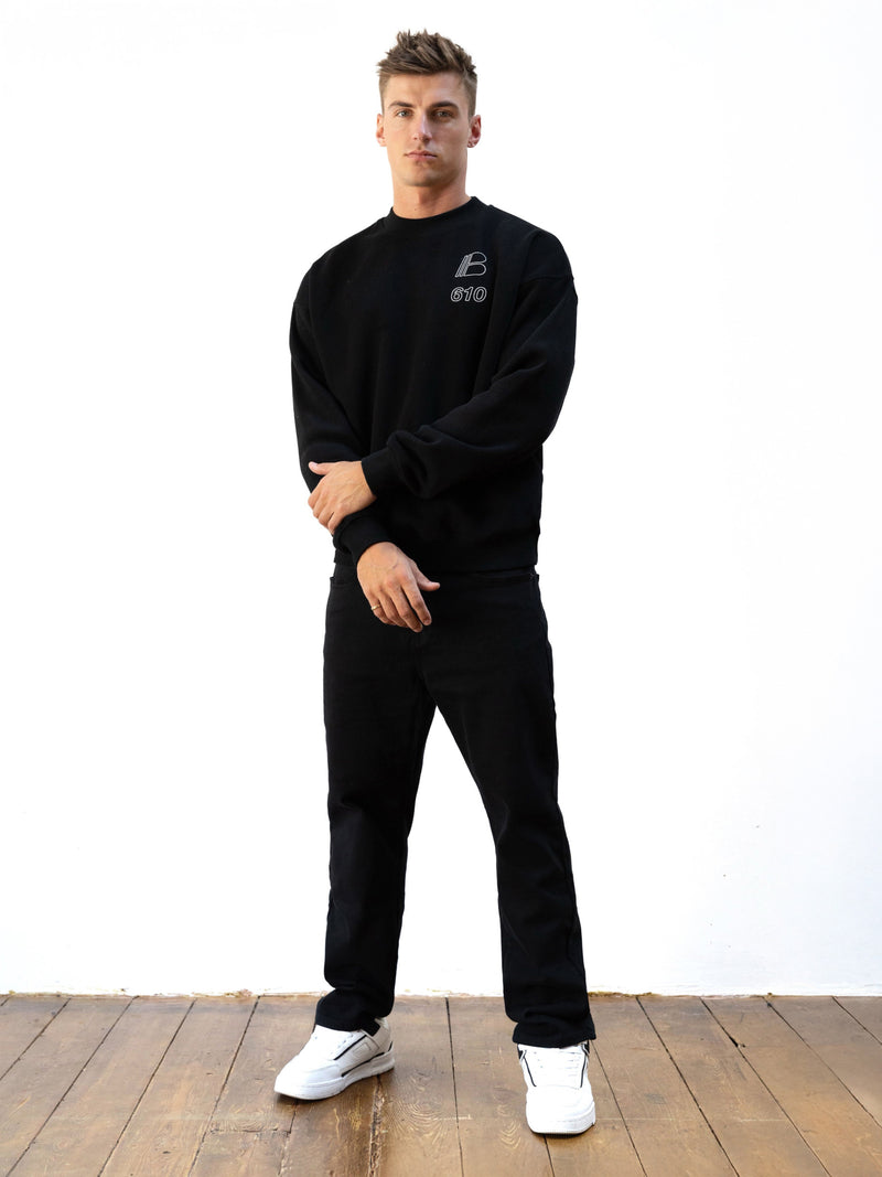 Apex City Relaxed Jumper - Black