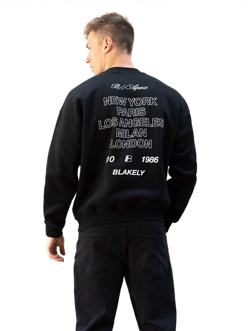 Apex City Relaxed Jumper - Black