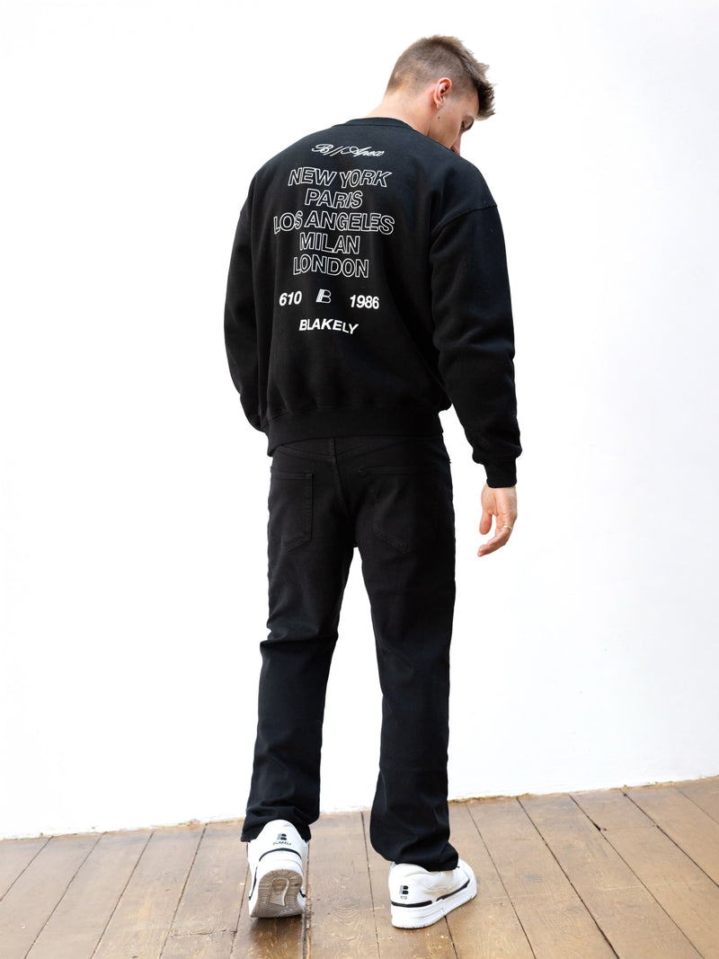 Apex City Relaxed Jumper - Black