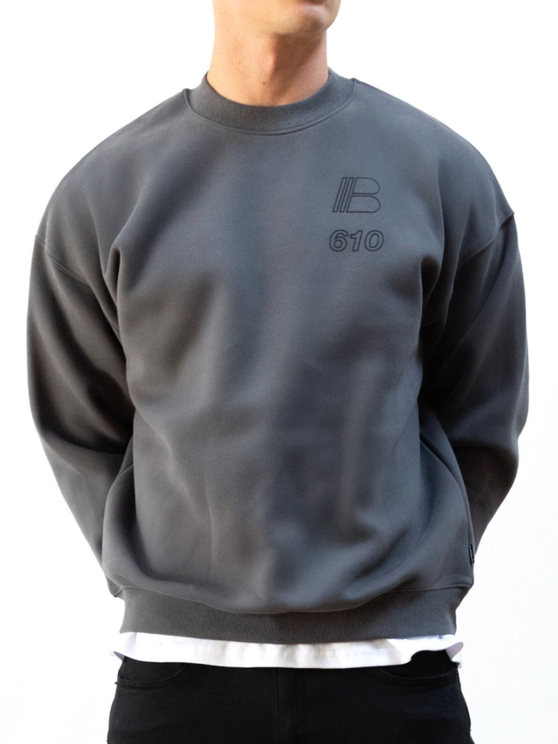 Apex City Relaxed Jumper - Charcoal