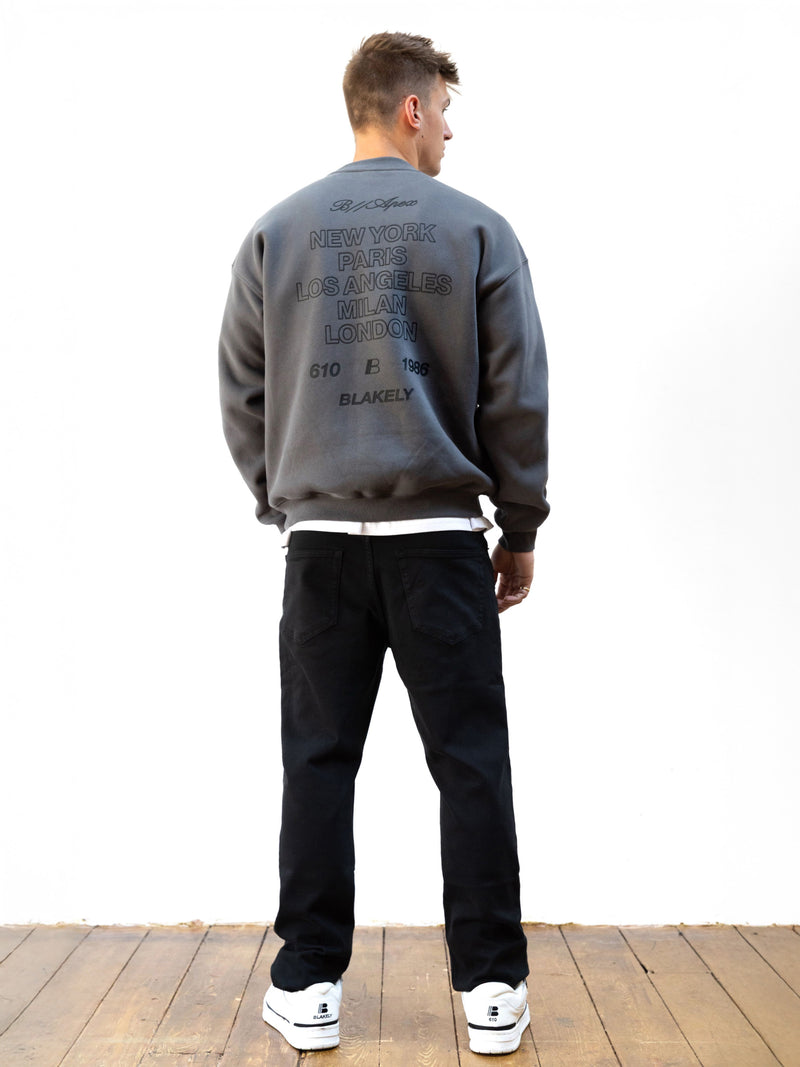Apex City Relaxed Jumper - Charcoal