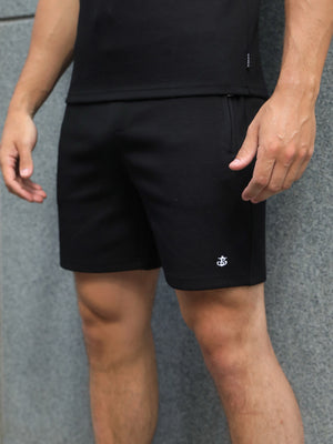 Toulon Textured Shorts - Black