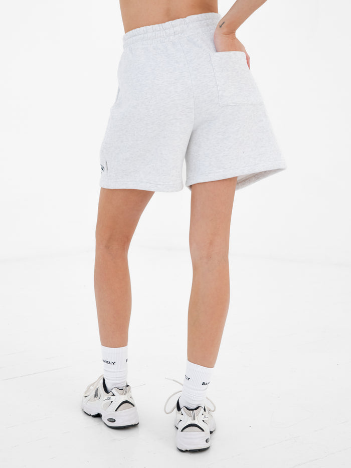Heritage Jogger Shorts - Marl White & Deep Green