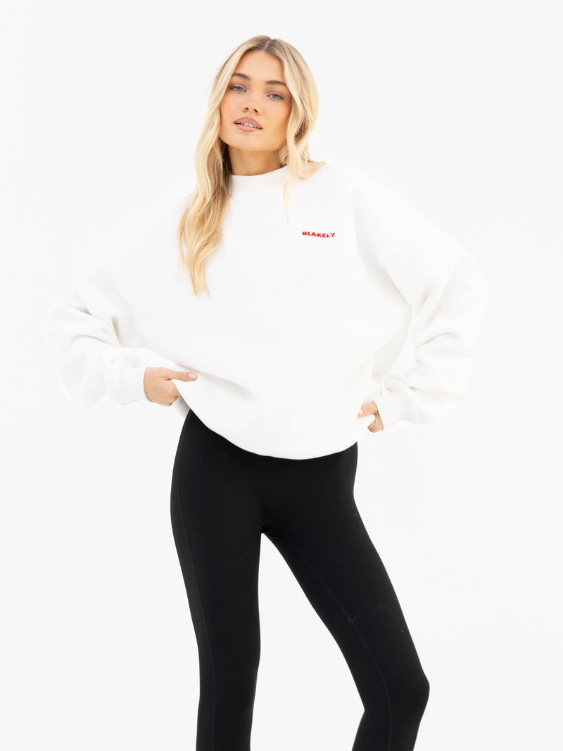 Amari Altitude Oversized Jumper - Flat White