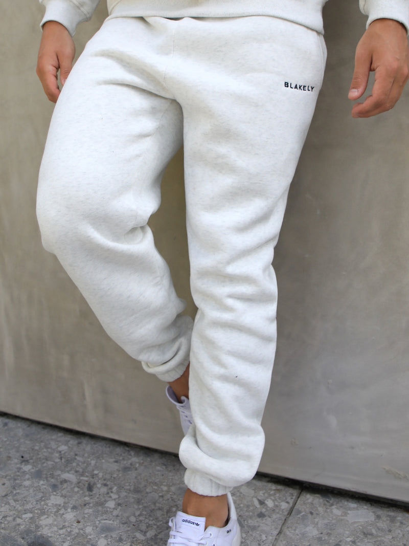 Series Relaxed Sweatpants - Marl White