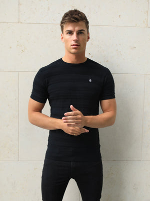 Raphello Stripe T-Shirt - Black