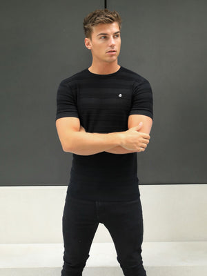 Raphello Stripe T-Shirt - Black