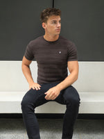 Raphello Stripe T-Shirt - Brown