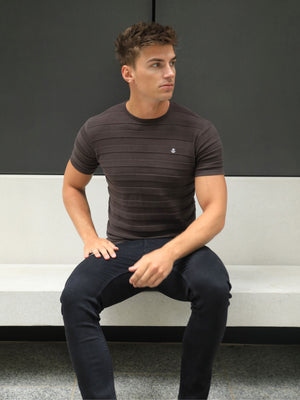 Raphello Stripe T-Shirt - Brown