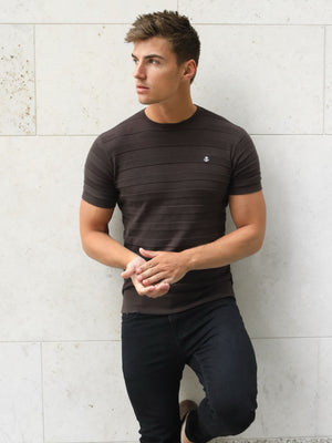 Raphello Stripe T-Shirt - Brown