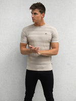 Raphello Stripe T-Shirt - Tan