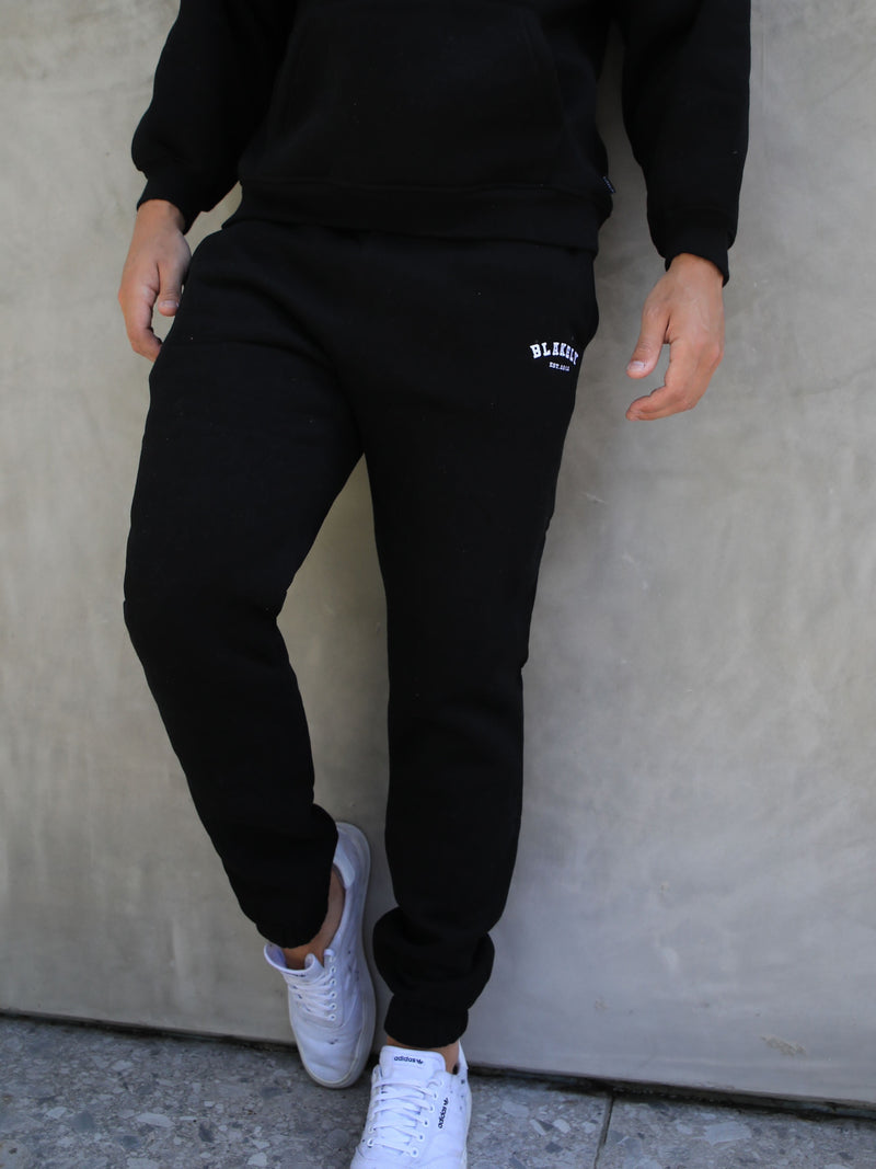 Varsity Relaxed Sweatpants - Black