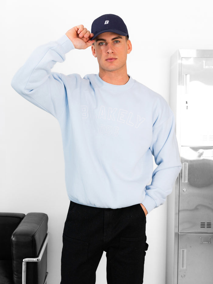 Miles Relaxed Jumper - Powder Blue