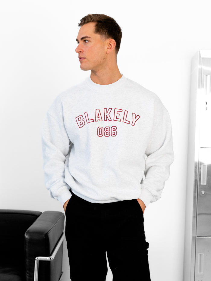 Miles Relaxed Jumper - Marl White