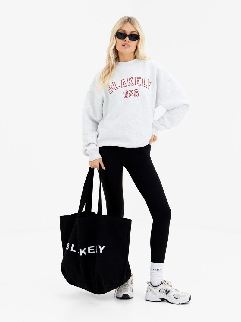 Alexis Oversized Jumper - Marl White