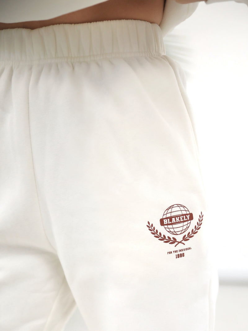 Varsity Womens Sweatpants - Off White