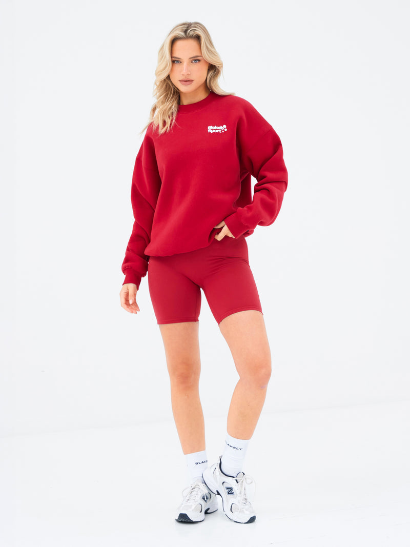 Motion Oversized Jumper - Cherry Red