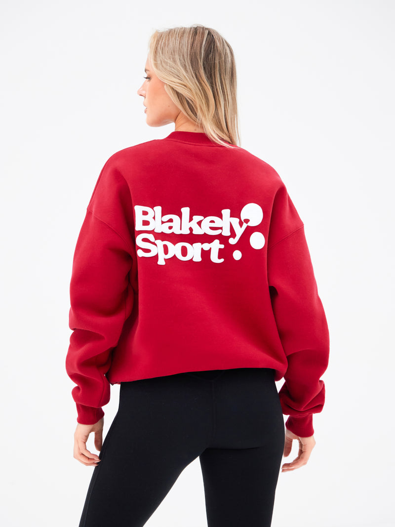 Motion Oversized Jumper - Cherry Red