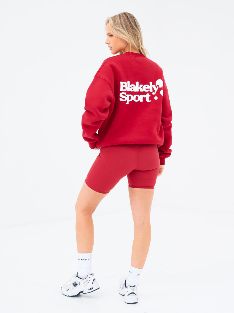 Motion Oversized Jumper - Cherry Red