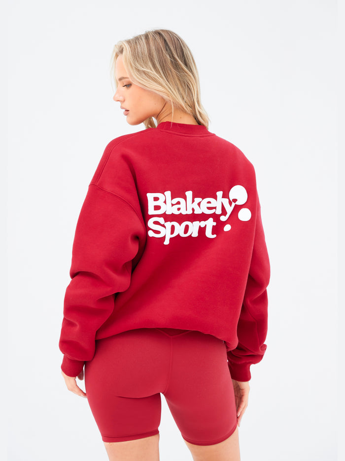 Motion Oversized Jumper - Cherry Red
