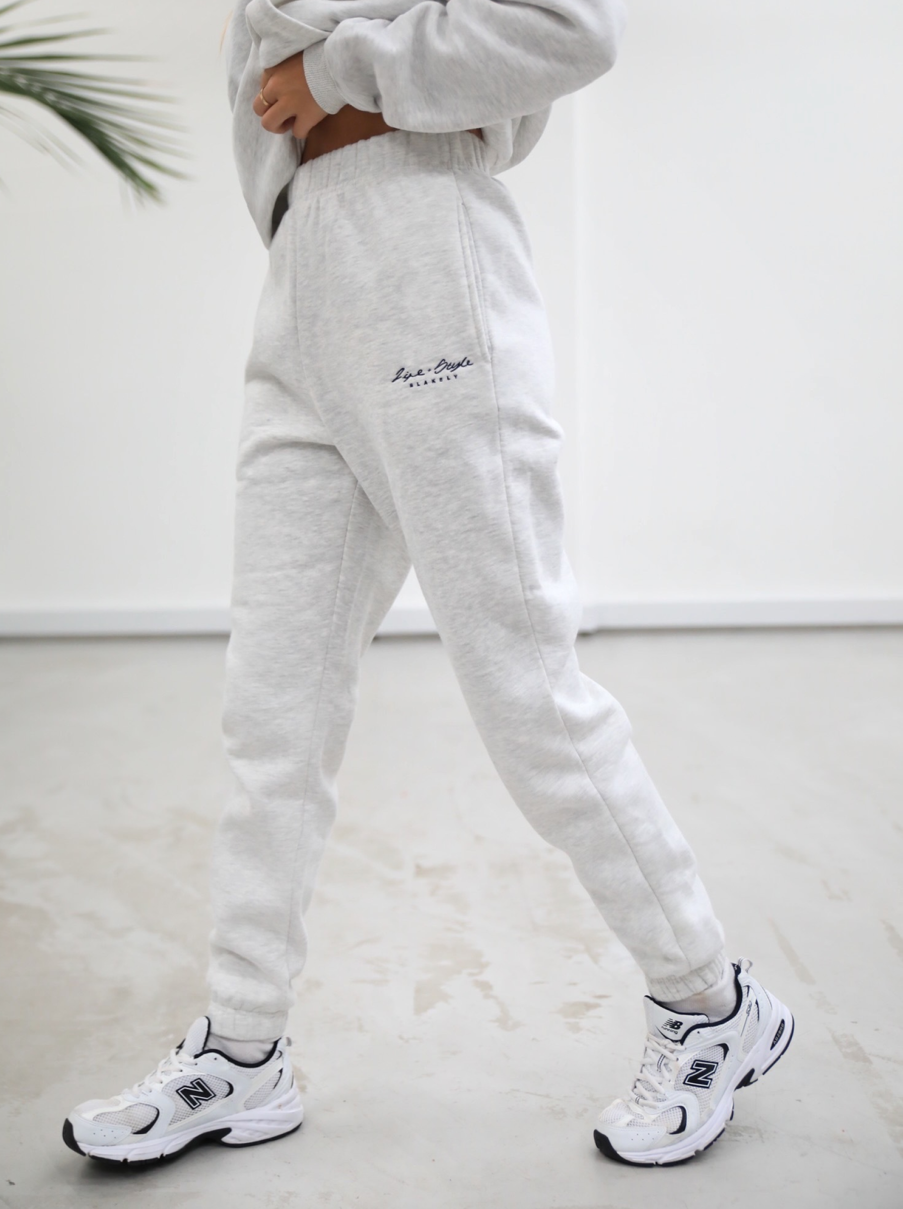 Icon Sweat Pants - White - Live Fit. Apparel