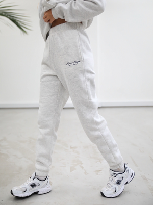 Life & Style Loose Fitting Sweatpants - Marl White