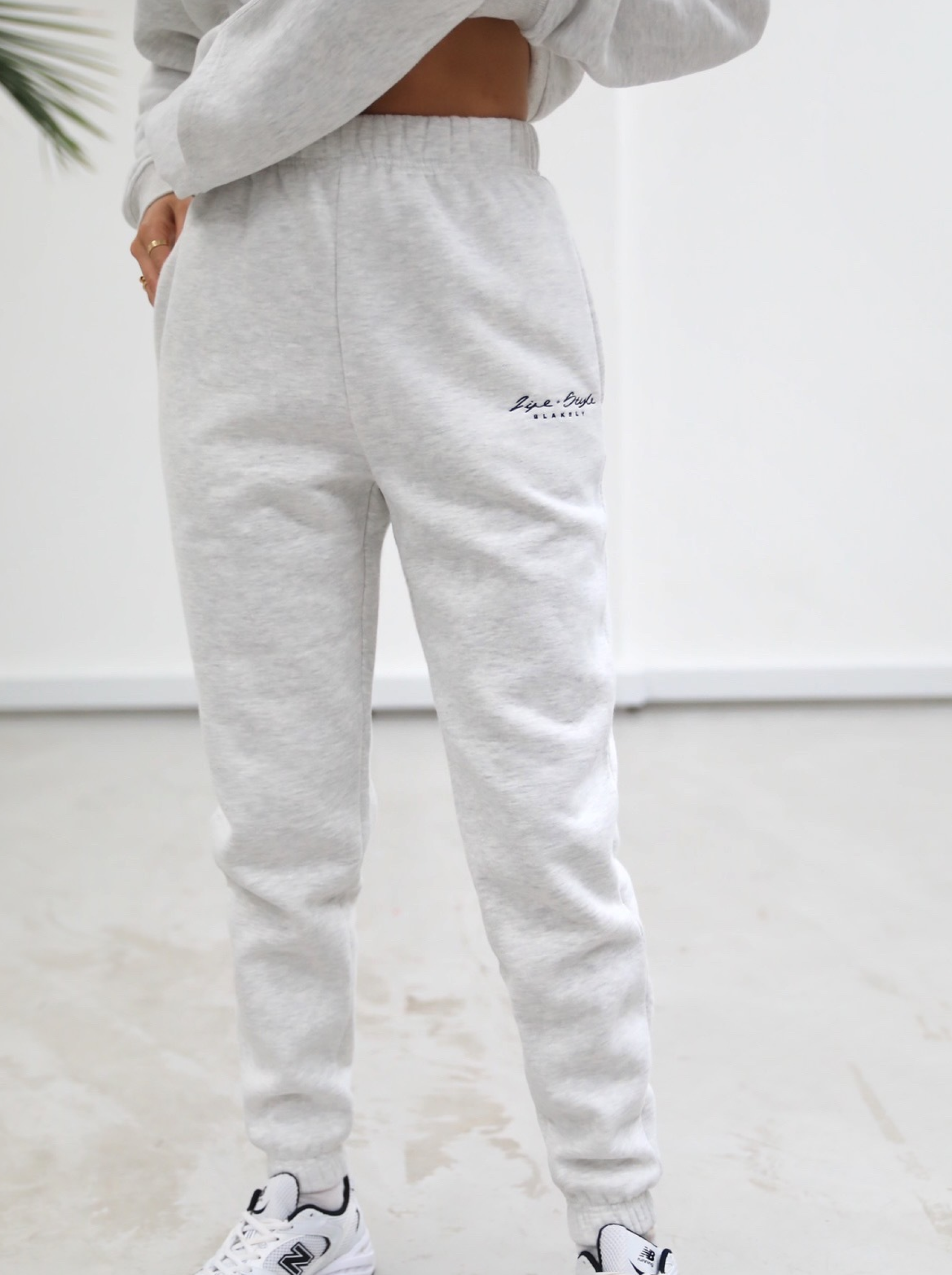 Buy Blakely Life Style Marl White Loose Fitting Sweatpants