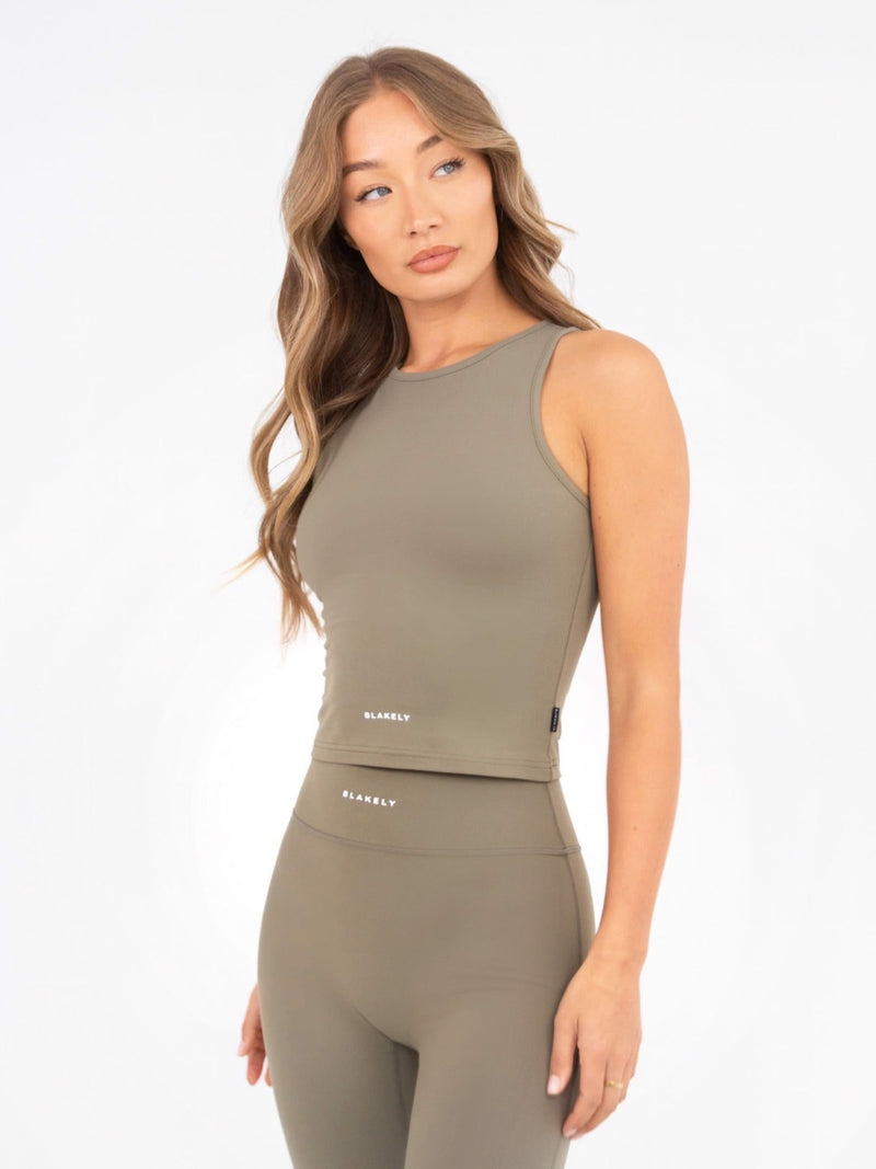 Ultimate Soft Lifestyle Vest & Leggings Set - Safari Green