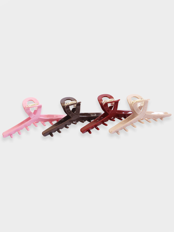 Blakely Loop Hair Claw Clip - Pink