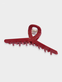 Blakely Loop Hair Claw Clip - Dark Cherry