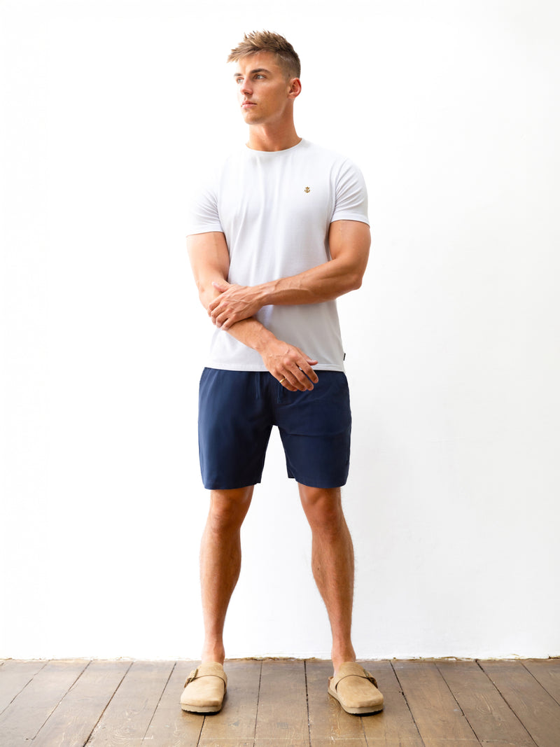 Conway T-Shirt & Shorts Set - White & Blue