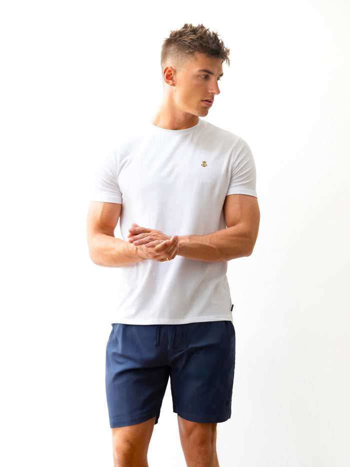 Conway T-Shirt & Shorts Set - White & Blue