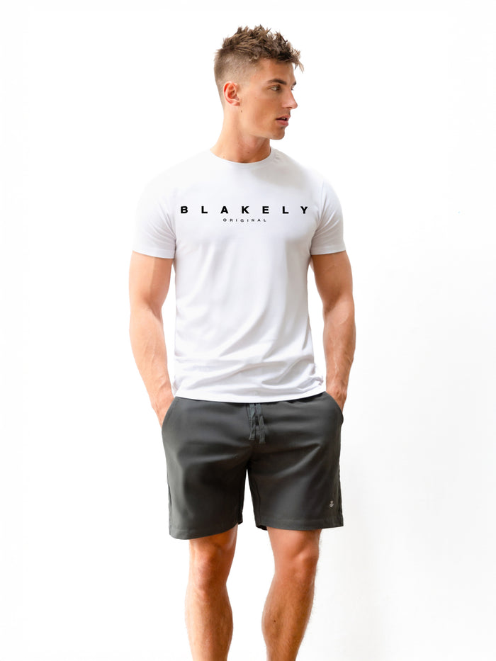 Whitestone T-Shirt & Shorts Set - White & Khaki