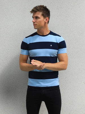 Alassio Stripe T-Shirt - Navy