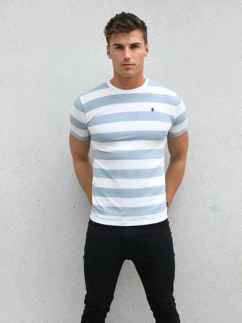 Loano Stripe T-Shirt - Light Blue