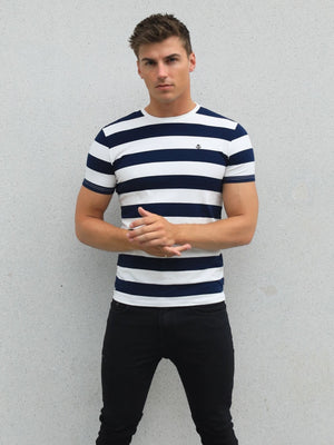 Loano Stripe T-Shirt - Navy