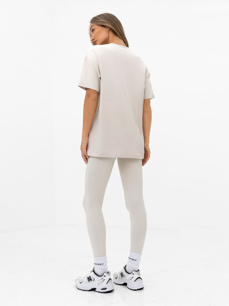 Varsity Oversized T-Shirt - Chalk & True Navy