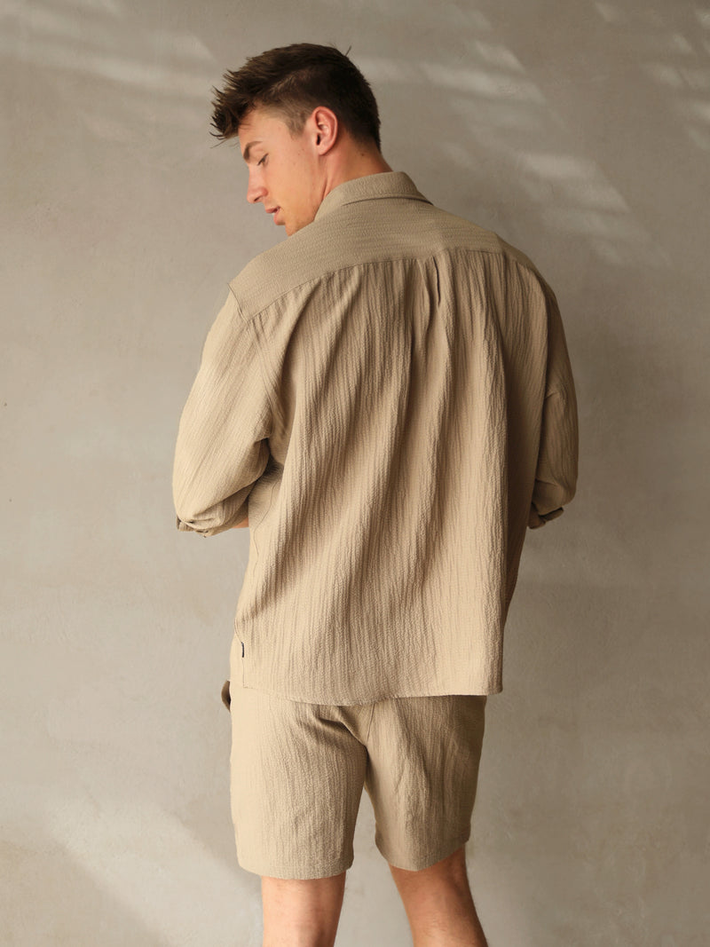 Salvatore Long Sleeve Shirt - Tan