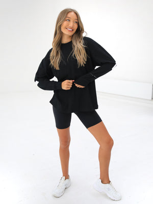 Isabel Long Sleeve T-Shirt - Black