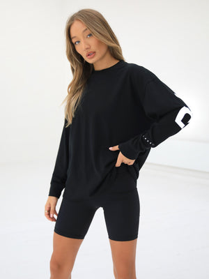 Isabel Long Sleeve T-Shirt - Black