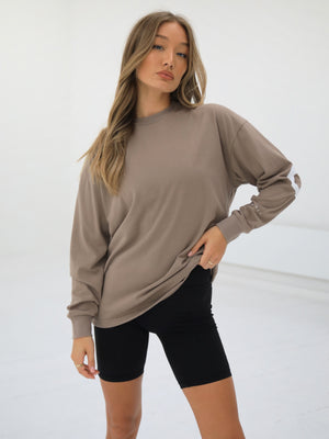 Isabel Long Sleeve T-Shirt - Brown