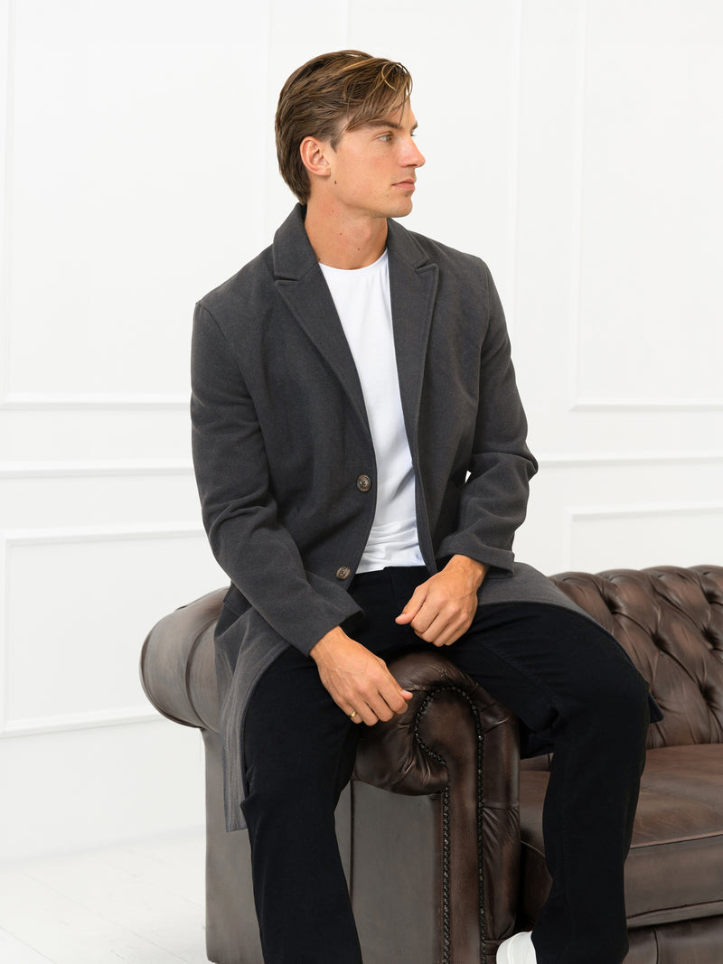 Knightsbridge Tailored Coat - Charcoal