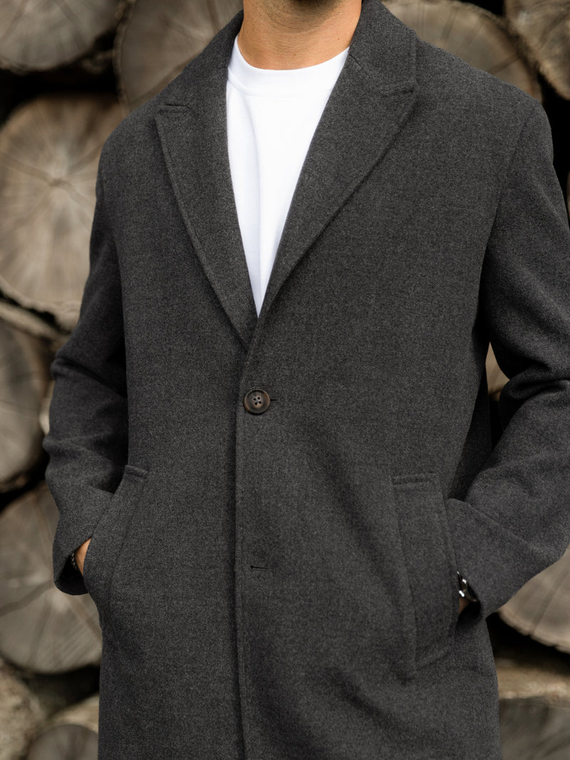 Knightsbridge Tailored Coat - Charcoal