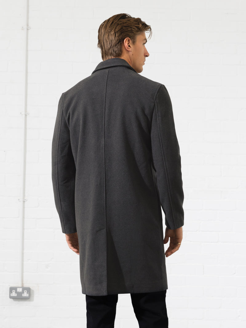 Knightsbridge Tailored Coat - Charcoal
