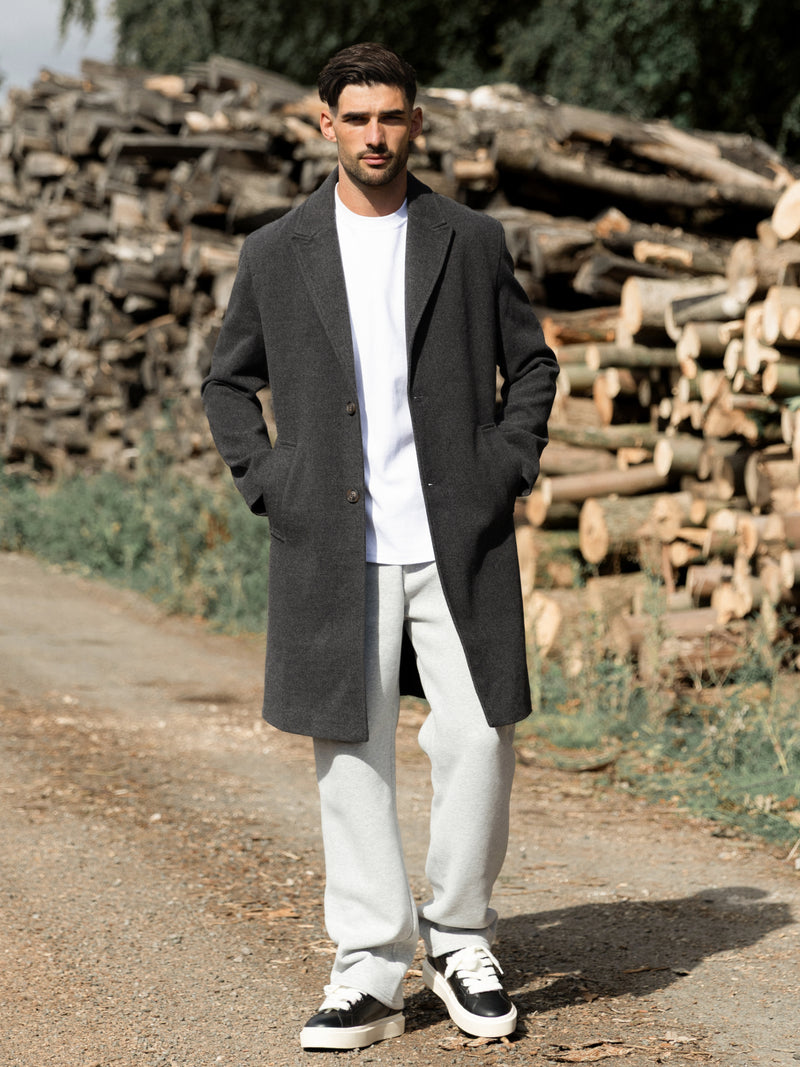Knightsbridge Tailored Coat - Charcoal
