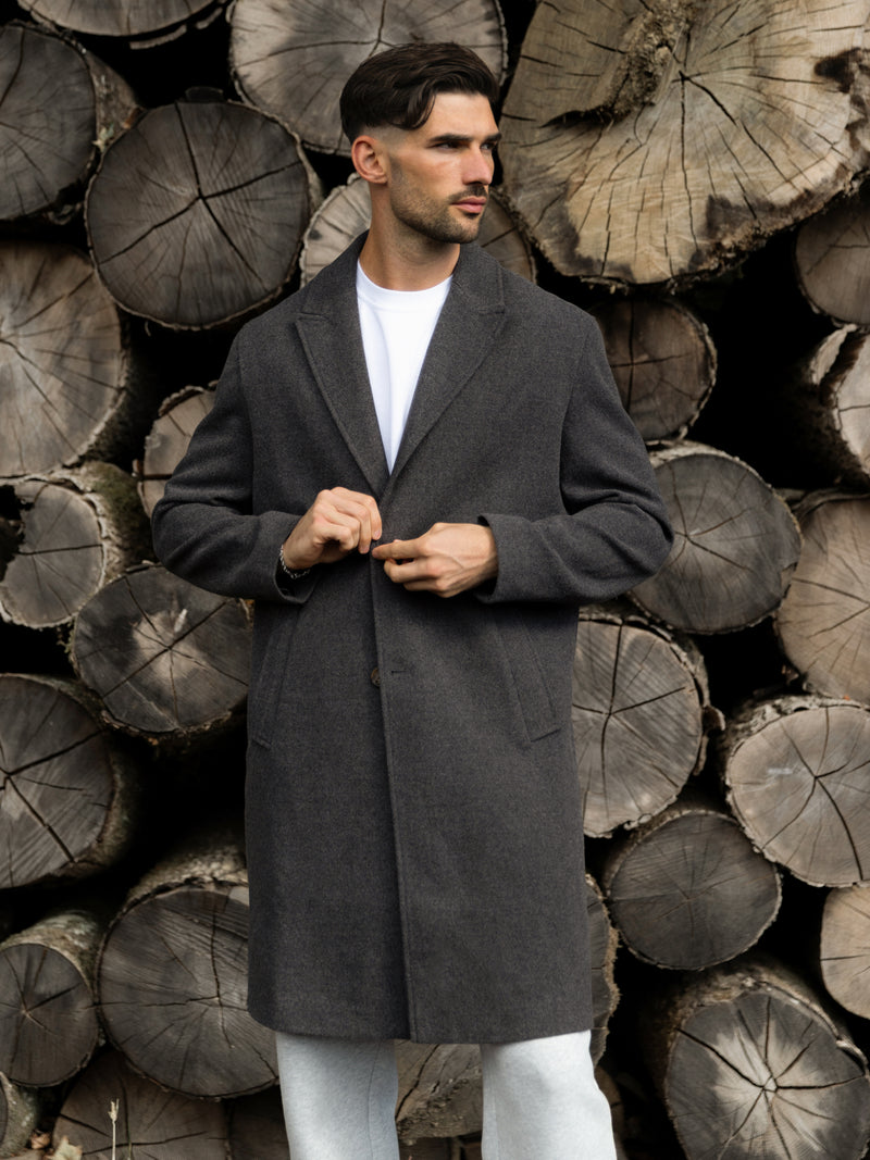 Knightsbridge Tailored Coat - Charcoal