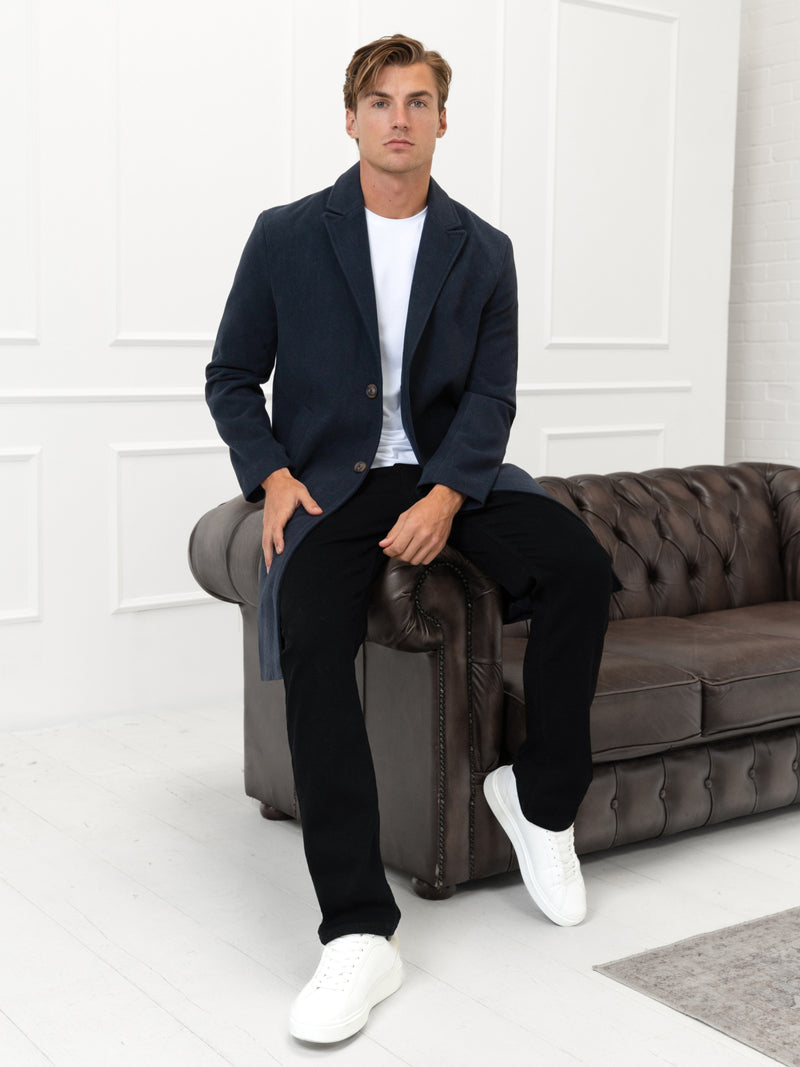 Knightsbridge Tailored Coat - Navy