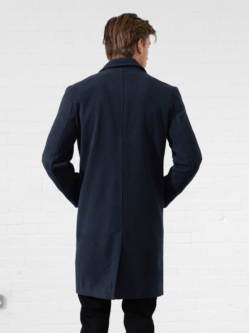Knightsbridge Tailored Coat - Navy