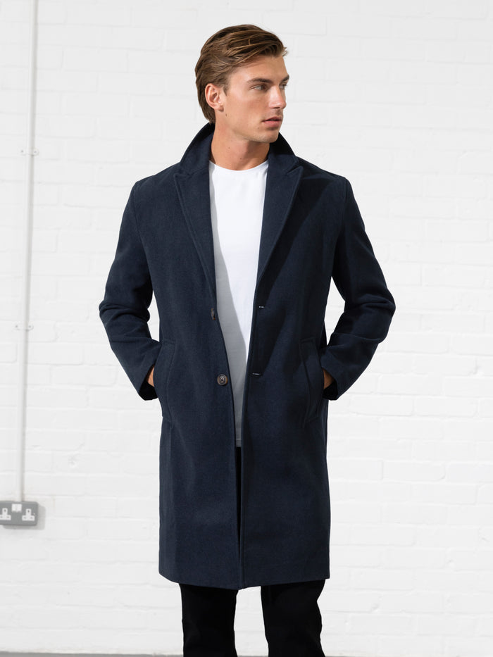 Knightsbridge Tailored Coat - Navy